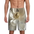 thumbnail image 1 of Fotbe Elegant Ivory Flower Pantalones Cortos de Pijama para Hombre, Ropa de Dormir, Pantalones de Pijama Cortos para Hombre-4X-Large, 1 of 6