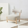thumbnail image 4 of Safavieh Edwardina Pine Wood  Accent Chair in Taupe / Natural, 4 of 7