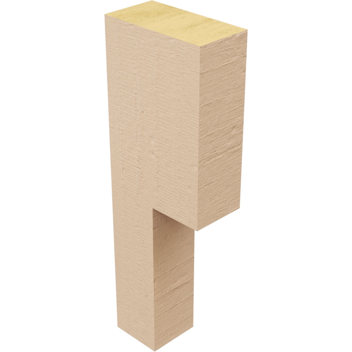 2"W x 4"D x 12"H Thin Chapel Hill Rough Cedar Woodgrain TimberThane Corbel, Primed Tan