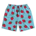 thumbnail image 3 of Uemuo Strawberries Pattern Men's Swim Trunks Hawaiian Beach Bathing Suit Swimsuits Beach Quick-Dry Shorts with Pockets-X-Large, 3 of 9