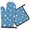Baseballs and Helmets, variant on Baseballs and Words Blue Pattern Oven Mitts and Pot Holder Sets 1 Pcs for Kitchen Baking, Cooking and Grilling, Heat Resistant Up To 392 °F