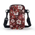 thumbnail image 2 of HELLHERO Adjustable Strap Women Messenger Bag for Men, Women Travel Daily Use Crossbody Sling Bag Polyester 4.33"x1.97"x7.09" Burgundy-toned Vintage Floral, 2 of 7