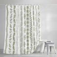 thumbnail image 4 of Sage Green Botanical Shower Curtain Set, Waterproof Shower Curtains for Bathroom, Modern Farmhouse Tropical Leaves Washable Fabric Cloth Bath Curtain for Bathtub Decoration with Hooks 48x72 Inches, 4 of 9