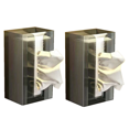 thumbnail image 1 of 2Pcs Punch-Free Tissue Box Wall-Mounted Paper Towel Napkin Storage Box Bathroom Toilet Kitchen Tissue Holder, 1 of 5