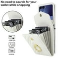 thumbnail image 6 of ELEHOLD Case for Samsung Galaxy Z Flip7, RFID Leather Wallet Phone Case with Ring Stand & Shoulder Strap,White, 6 of 8