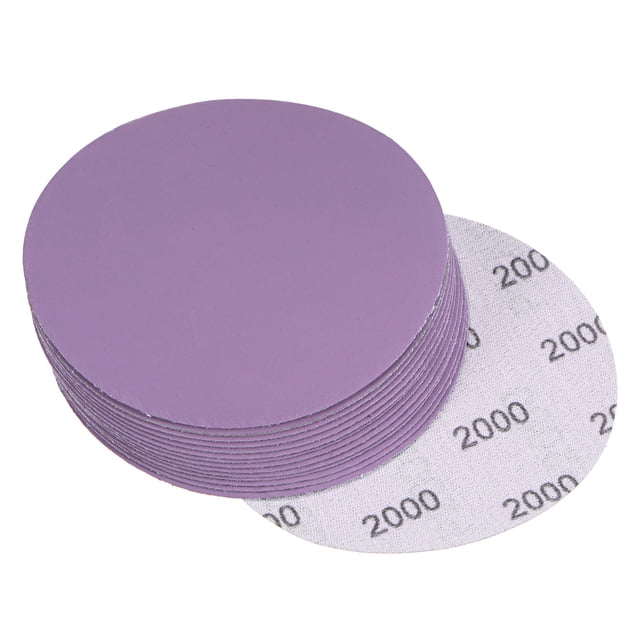 Unique Bargains 15 Pack 4-Inch Purple Sanding Discs 2000 Grits Hook & Loop Professional Aluminum Oxide Sandpaper