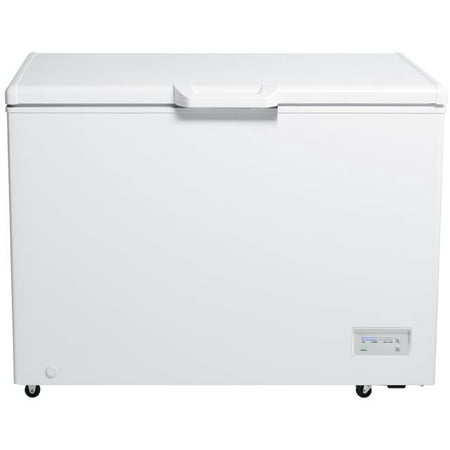 Freezer Manual Defrost Fridge CF106B0W 44 Chest Freezer with 11 cu. ft. Capacity Manual Defrost System Electronic Temperature Control Compressor Running Indicator light 2 Casters and 2 Removable Storage Baskets: White ()