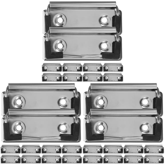 30 Pcs  Clipboard Clips Mountable Document File Board Clips Replacement Clipboard Clips File Clips