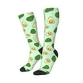 thumbnail image 2 of Fotbe Avocado print Women's Men's Novelty Crew Socks Cotton Socks Knee High Socks for Walking,Running,Nurses,Pregnancy, 2 of 9