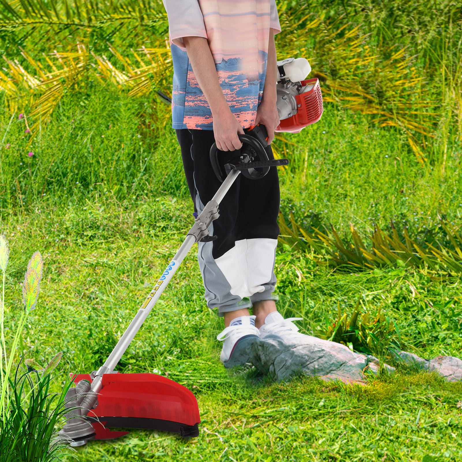 52cc Weed EaterGas, Gas Hedge Trimmer,2 Cycle Gas Power Handheld Hedge Trimmer, with Protective Gear Set, Brush Cutter, for Trimming Shrubs & Bushes