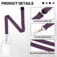 thumbnail image 4 of Lanyards WEZEBEL de 24 piezas color morado oscuro impermeables para credencial, 4 of 6