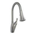 thumbnail image 3 of American Brass Faucet SL3000N-A Used For Kitchen; 8 Inch Metal Single Lever Kitchen Pulldown; Trumpet Style Head; Magnetic Spray Holder; Stainless Steel Flexible Supply Lines; Brushed Nickel, 3 of 4