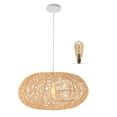 thumbnail image 5 of Indoor Light Fixtures Ceiling Mount Classic Pendant Light Rattan Pendant Light, 5 of 18
