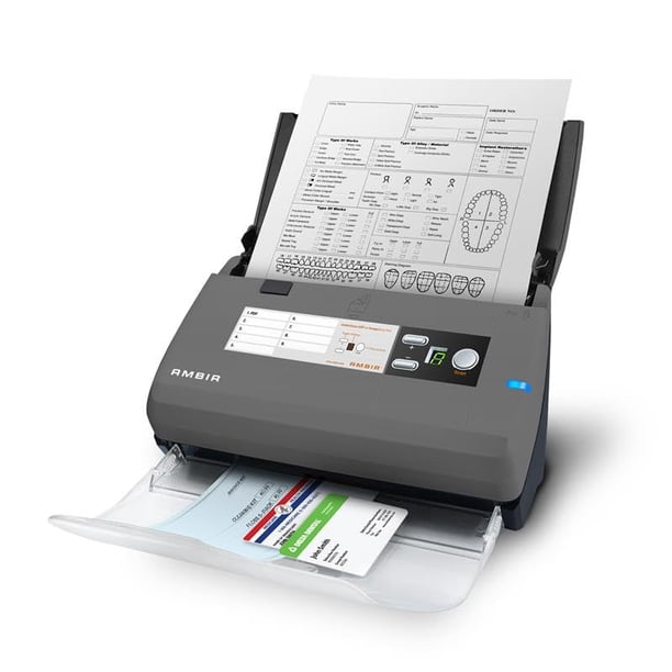 Escáner AMBIR ImageScan Pro 820ix 20 ppm con ADF para tarjetas de presentación
