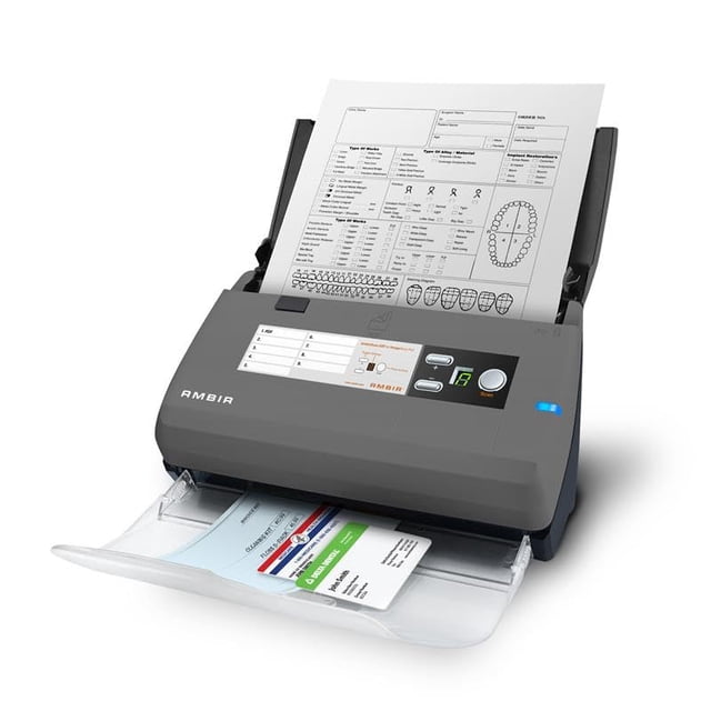 Escáner AMBIR ImageScan Pro 820ix 20 ppm con ADF para tarjetas de presentación