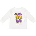 thumbnail image 3 of Inktastic Little Miss Mardi Gras with Crown and Dots Girls Long Sleeve Toddler T-Shirt, 3 of 5