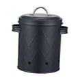 thumbnail image 4 of Cajas de almacenamiento de verduras, ollas metálicas para patatas, cebolla, ajo, caja de cocina, recipiente para conservación de verduras con orificio Negro Estilo B, 4 of 8