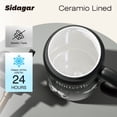 thumbnail image 7 of Sidagar 22 oz Ceramic Lined Stainless Steel Insulated Coffee Mug, Leak Resistant Lid, Crystal Butterfly, 7 of 7