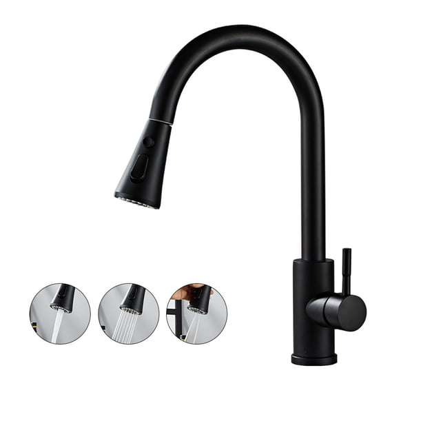 Chrome/Black/Golden Pull Out Kitchen Faucets Hot Cold Water Stream Sprayer Spout Pull Down Tap Mixer Crane For Kitchen ,Built To Last