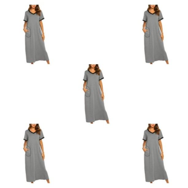 Minnieouse Camisones de algodón de ajuste cómodo para mujer - Para una buena noche de sueño Material de alta Diseño favorecedor Ropa de dormir Type2 NO2