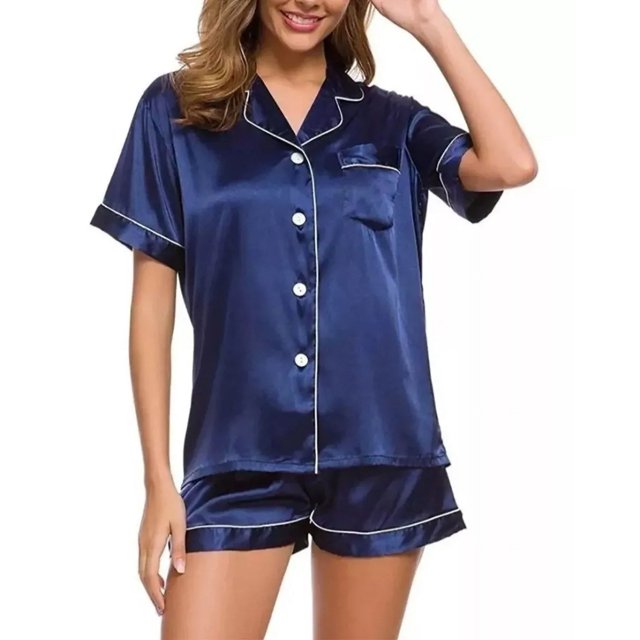 Pijamas De Señoras De Seda Cómodo Pijamas1