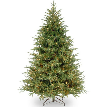 National Tree Pre-Lit 7-1/2' Feel-Real Frasier Grande Hinged Artificial Christmas Tree with 1000 Clear