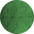 thumbnail image 1 of Ahgly Company Indoor Round Persian Emerald Green Bohemian Area Rugs, 6' Round, 1 of 4