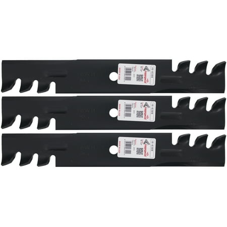Rotary® 6300 3 Mower Blades for Bad Boy® Bunton® Scag® Snapper® 16-1/2” Length 2-1/2” Width .20” Thickness 5/8” Center Hole Fits 48in. (Best Rotary Mower For Bermuda)