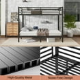 thumbnail image 3 of King Over King Bunk Bed with Ladder, Heavy Duty Metal Frame, Sturdy Design for Bedroom, Dorm & Vacation Homes, 3 of 7