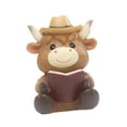 thumbnail image 5 of CoudarTitie Spring Highland Cow Statue Animal Sculpture Home Decoration Realistic Chic Resin Style C, 5 of 9