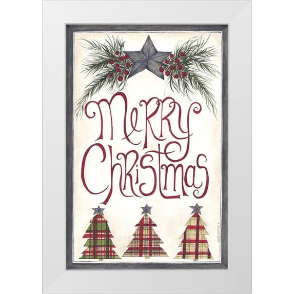 Shamp, Cindy 13x18 White Modern Wood Framed Museum Art Print Titled - Merry Christmas
