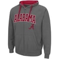 thumbnail image 2 of Men's Colosseum Charcoal Alabama Crimson Tide Big & Tall Full-Zip Hoodie, 2 of 3