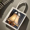 thumbnail image 2 of Vintage Lamp Design Tote Bag - Multifunctional Canvas Bag with Warm Amber Glow Perfect for Shopping Travel & Parties - Intricate Details on Light Fabric, 2 of 6