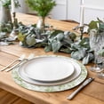 thumbnail image 2 of Watercolor Forest Sage Green Round 13 Inch Placemats Set of 2, Abstract Art Modern Trees HeatResistant Non Slip Place Mats for Dining Table, Wipeable Braided Kitchen Table Mats for Housewarming, 2 of 9