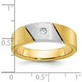 thumbnail image 2 of 14K Two-Tone Ibgoodman Men's Polished And Satin 1/20 Carat Diamond Complete Ringsize 10 (Width 7.39) - Jbsp, 2 of 5