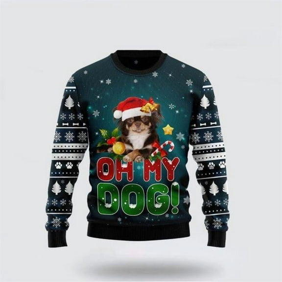 Chihuahua Oh My Dog Christmas Sweater – Dog Lover Christmas Sweater