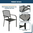 thumbnail image 6 of Boyel Living 9-Piece Outdoor Dining Set, Patio Metal Dining Set with Rectangle Table Furniture Sets, Black, 6 of 8