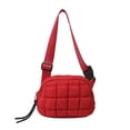 thumbnail image 1 of Bolso de hombro acolchado para mujer, bandolera con relleno de Color sólido, bolso de viaje para mujer, 1 of 3