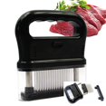 thumbnail image 4 of Ablandador de carne grande, ablandador de hoja de aguja ultra afilada de acero inoxidable para ablandar bistec, carne de res con cepillo de limpieza, accesorios de cocina para hornear durade, 4 of 5