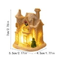 thumbnail image 2 of Christmas Village LED Lighted Houses Set, Indoor Room Decor Collectible Buildings, Festive Holiday Home Decoration,J, 2 of 6
