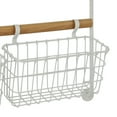 thumbnail image 4 of DecMode 21" White Metal 3 Hanging Baskets Wall Mounted Magazine Rack Holder, 4 of 7
