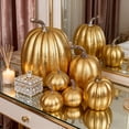 thumbnail image 5 of YOYTOO 7 Pcs Artificial Fake Pumpkins Fall Decoration, 4 Sizes, DIY Foam Pumpkins for Halloween Autumn Harvest Thanksgiving Table top House Dining Table Party Decoration (White), 5 of 10