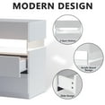 thumbnail image 2 of Cubehom Nightstand Set of 2 LED with 3 Drawers Bedside Table for Adults Bedroom White  Wood, 2 of 6