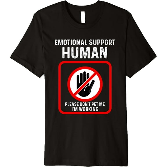 t-shirt Emotional Support-Human Halloween Costume Do Not Pet Me Premium T-Shirt.