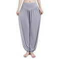 thumbnail image 6 of SAYFUT Women's Super Soft Yoga Pilates Pants Harem Hippie Palazzo Wide Leg Long Loose Baggy Casual Trousers, 6 of 9