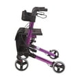 HealthSmart Walker Rollator with Seat and Backrest, FSA HSA Eligible