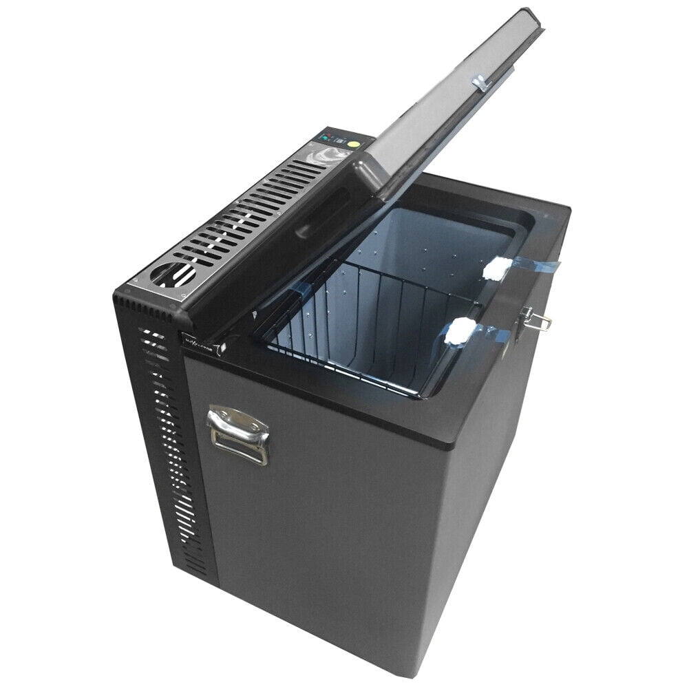 Smad Propane Gas Chest Freezer 2.5 Cu Ft 110V /12V /LPG Offgrid Removable Basket and Lock