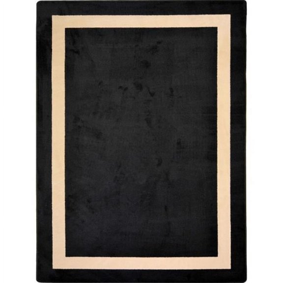 Kid Essentials Portrait Round Misc Solid Color Area Rugs  06 Onyx - 5 ft. 4 in.