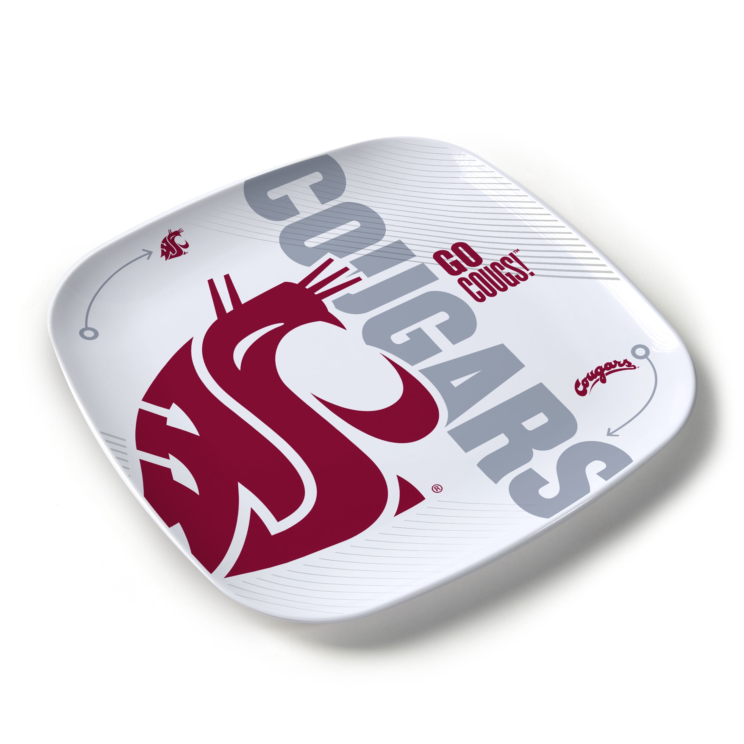 YouTheFan NCAA Washington State Cougars Large Party Plate