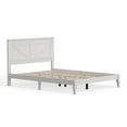 thumbnail image 4 of Glenwillow Home Queen Size Rustic Wood Platform Bed, Gloss White, 4 of 9